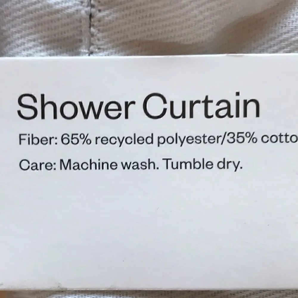 NEW Room Essentials Navy Blue And White Shower Curtain